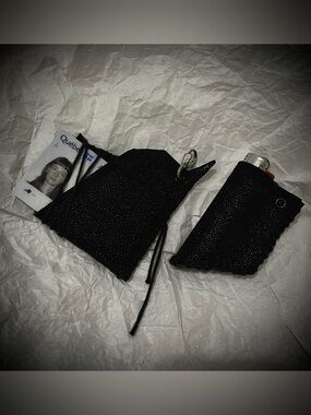 Black Beaded Lighter Case & Card Sleeve Set